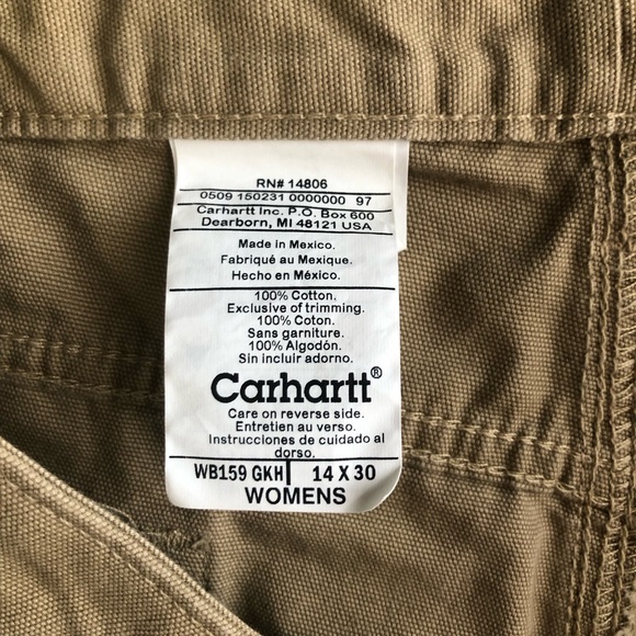 Carhartt for women relaxed fit canvas carpenter jean size 14x30 - Picture 3 of 12